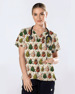 Sweet Christmas Tree Cookie Nurse Scrub Top - Scrubloop