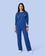 Long-Sleeve Crew-Neck Top Royal Blue