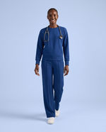 Long-Sleeve Crew-Neck Top Royal Blue