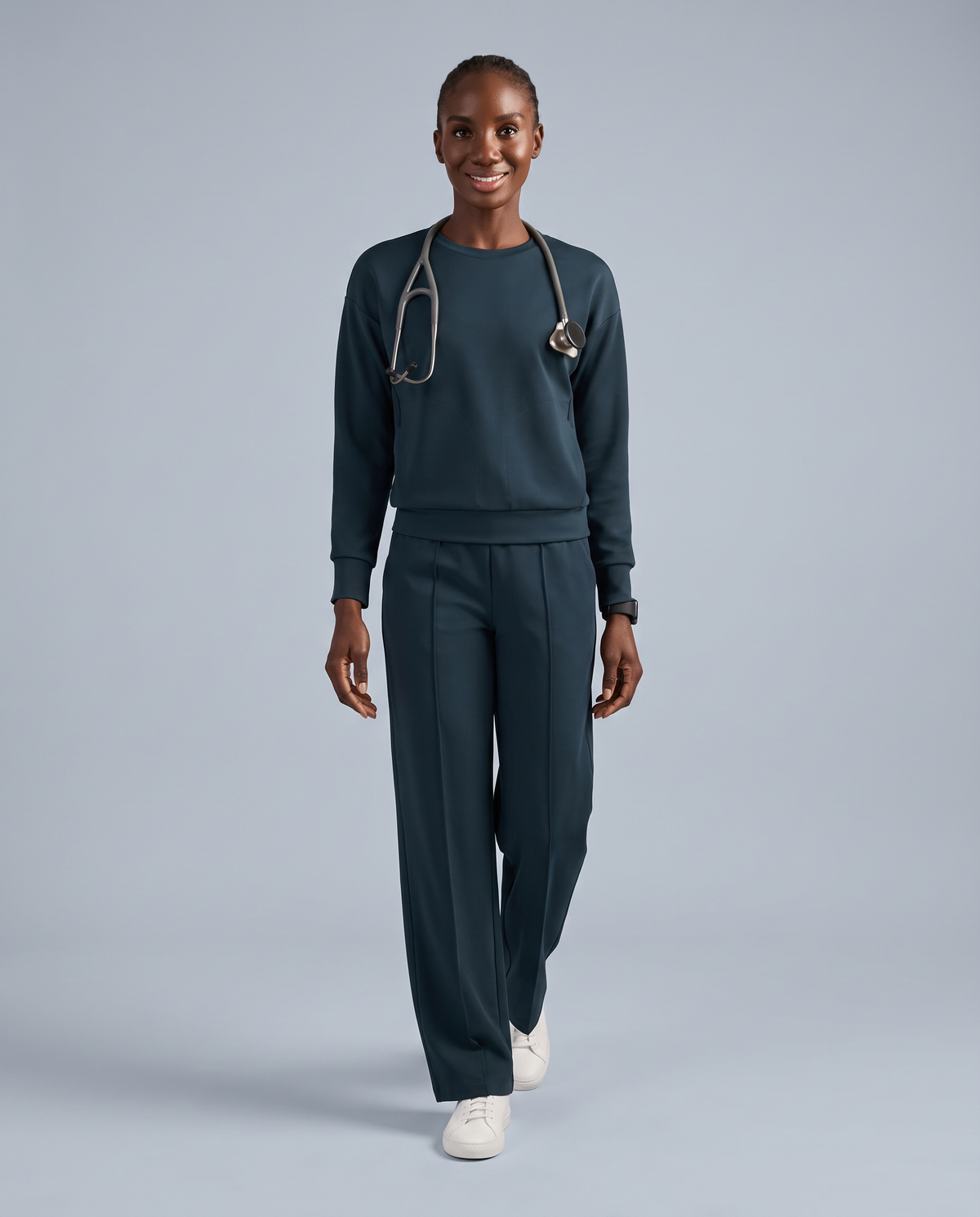 Long-Sleeve Crew-Neck Top Dark Harbor