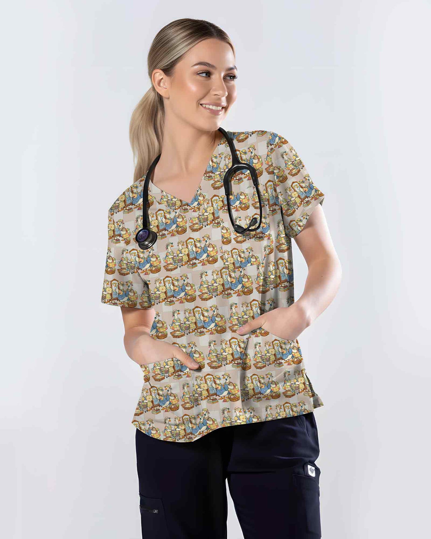 Vintage Goose Medical Scrub Top - Scrubloop