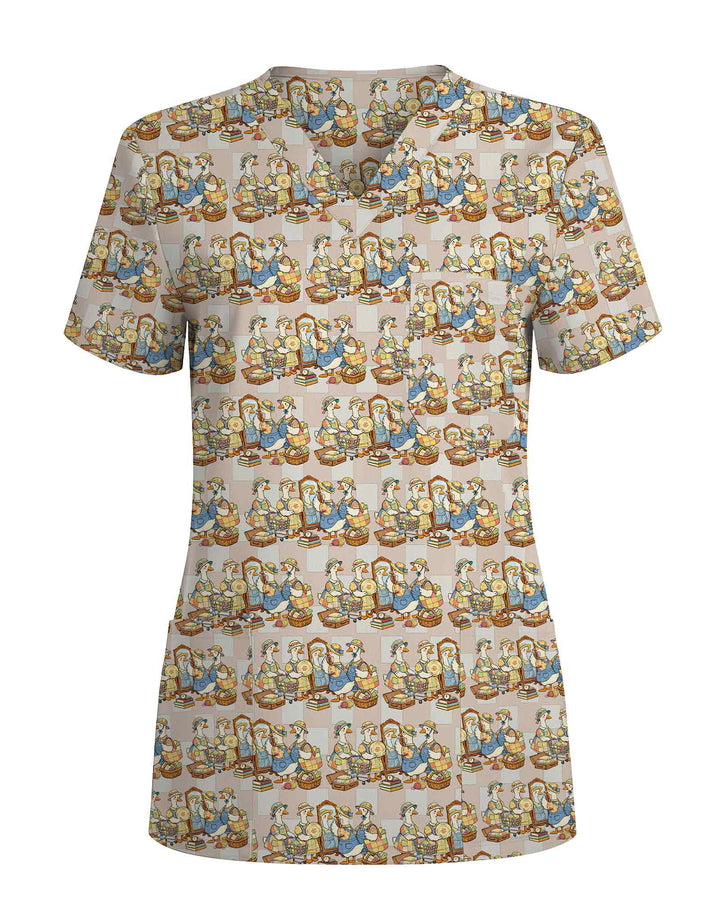 Vintage Goose Medical Scrub Top