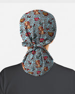 Vintage Tattoo Leopard Scrub Cap - Scrubloop