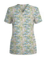 Watercolor Mallard Duck Pond Nurse Scrub Top - Scrubloop