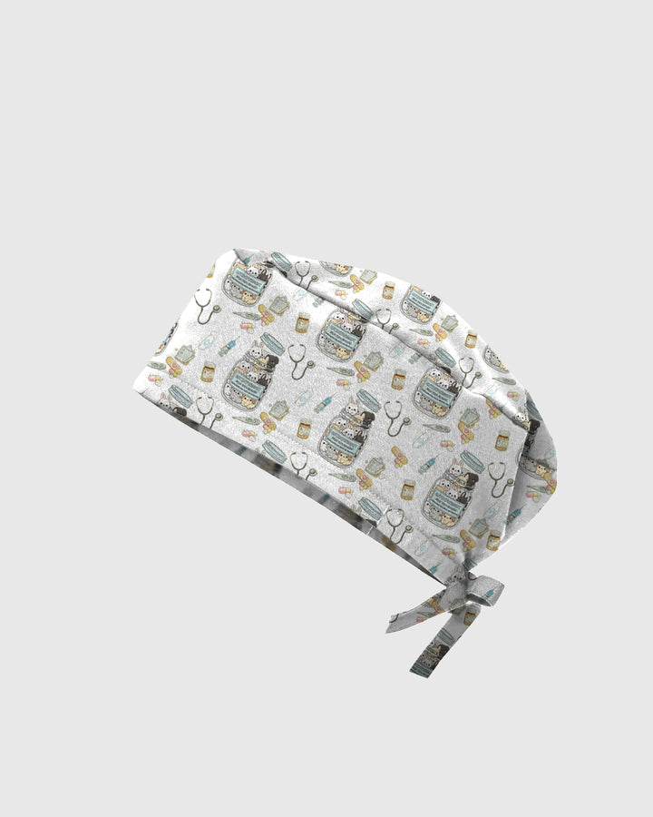 Whimsical Antidepressant Rabbit Jar Scrub Cap