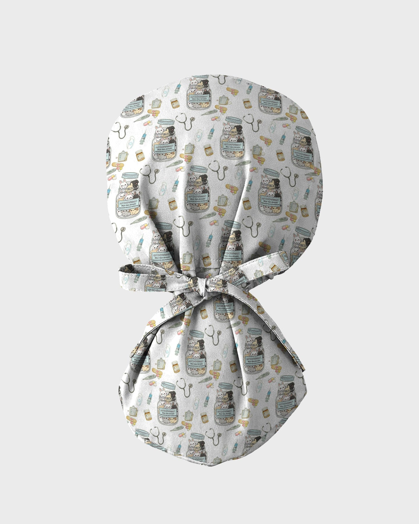 Whimsical Antidepressant Rabbit Jar Scrub Cap - Scrubloop