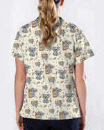 Whimsical Healing Koala Nurse Scrub Top - Scrubloop