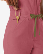 Wide Leg Jumpsuit Berry Spice - Scrubloop