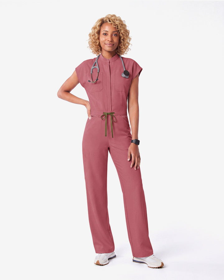 Wide Leg Jumpsuit Berry Spice