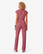 Wide Leg Jumpsuit Berry Spice - Scrubloop