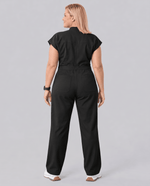 Wide Leg Jumpsuit Black - Scrubloop