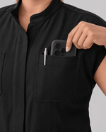 Wide Leg Jumpsuit Black - Scrubloop