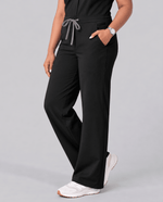 Wide Leg Jumpsuit Black - Scrubloop
