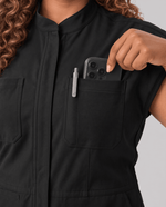 Wide Leg Jumpsuit Black - Scrubloop