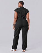 Wide Leg Jumpsuit Black - Scrubloop