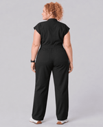 Wide Leg Jumpsuit Black - Scrubloop
