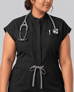 Wide Leg Jumpsuit Black - Scrubloop