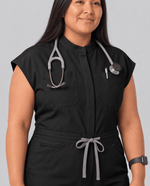 Wide Leg Jumpsuit Black - Scrubloop