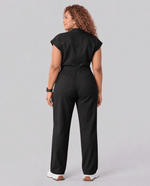 Wide Leg Jumpsuit Black - Scrubloop