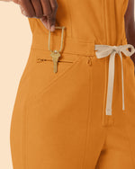 Wide Leg Jumpsuit Dark Cheddar - Scrubloop