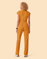 Wide Leg Jumpsuit Dark Cheddar - Scrubloop