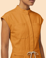 Wide Leg Jumpsuit Dark Cheddar - Scrubloop