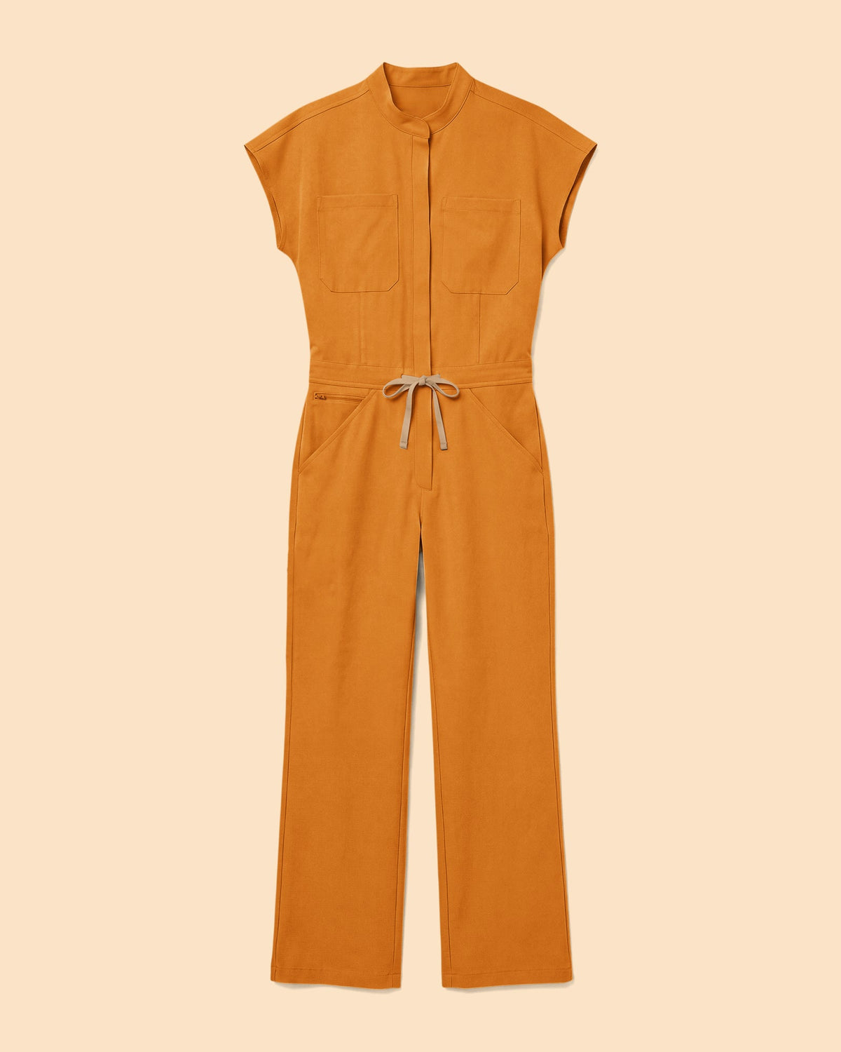 Wide Leg Jumpsuit Dark Cheddar - Scrubloop