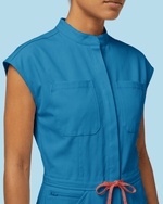 Wide Leg Jumpsuit Methyl Blue - Scrubloop