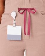 Wide Leg Jumpsuit Peach Powder - Scrubloop