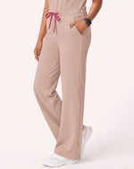 Wide Leg Jumpsuit Peach Powder - Scrubloop