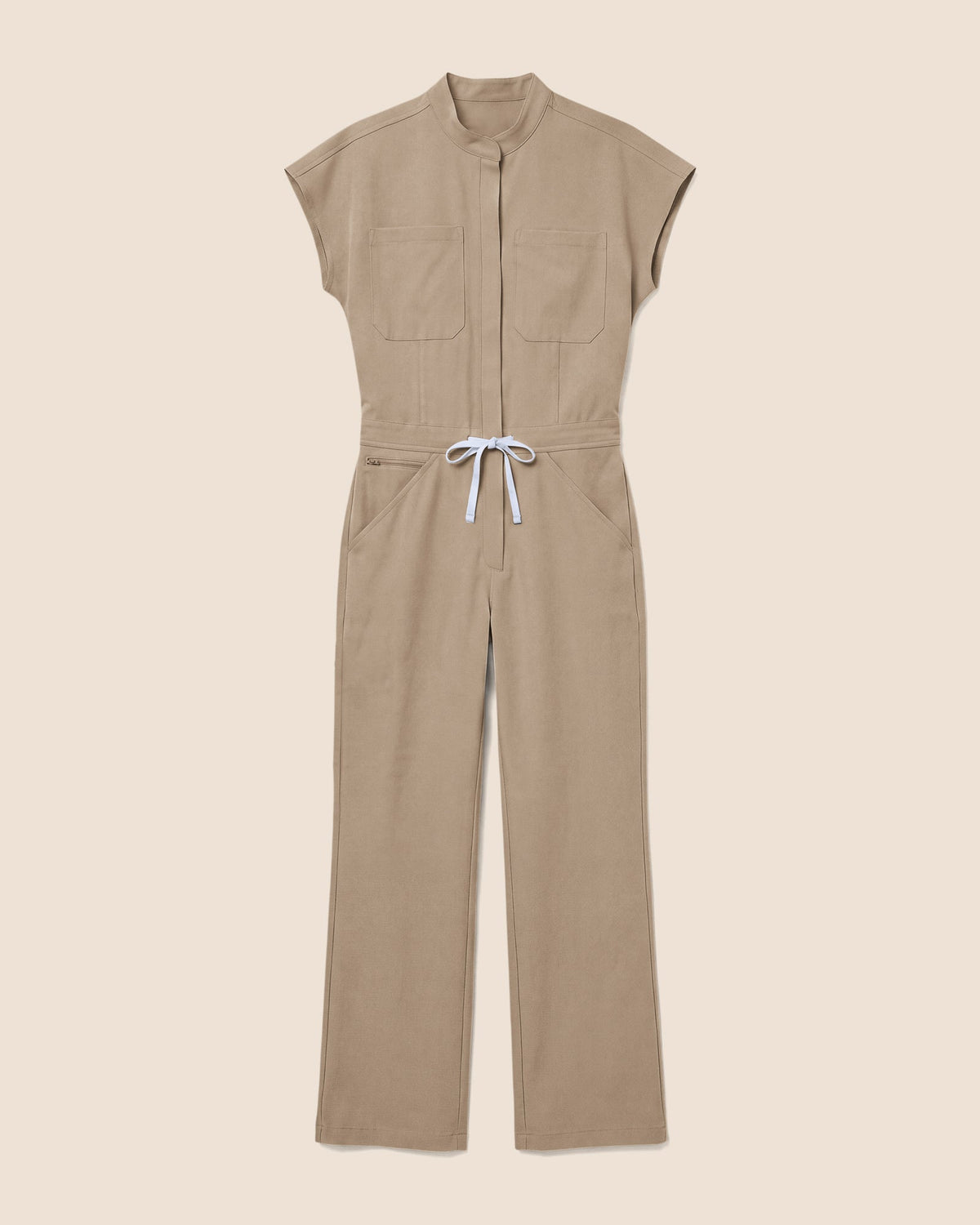 Wide Leg Jumpsuit Sesame - Scrubloop
