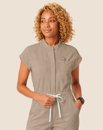 Wide Leg Jumpsuit Sesame - Scrubloop