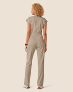 Wide Leg Jumpsuit Sesame - Scrubloop