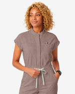 Wide Leg Jumpsuit Smokey Taupe - Scrubloop