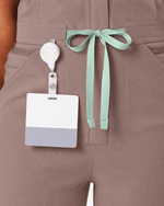 Wide Leg Jumpsuit Smokey Taupe - Scrubloop