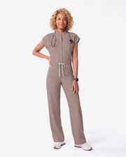 Wide Leg Jumpsuit Smokey Taupe