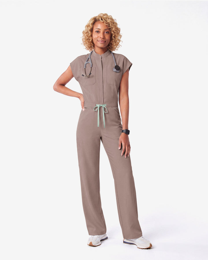 Wide Leg Jumpsuit Smokey Taupe