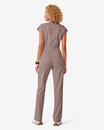 Wide Leg Jumpsuit Smokey Taupe - Scrubloop