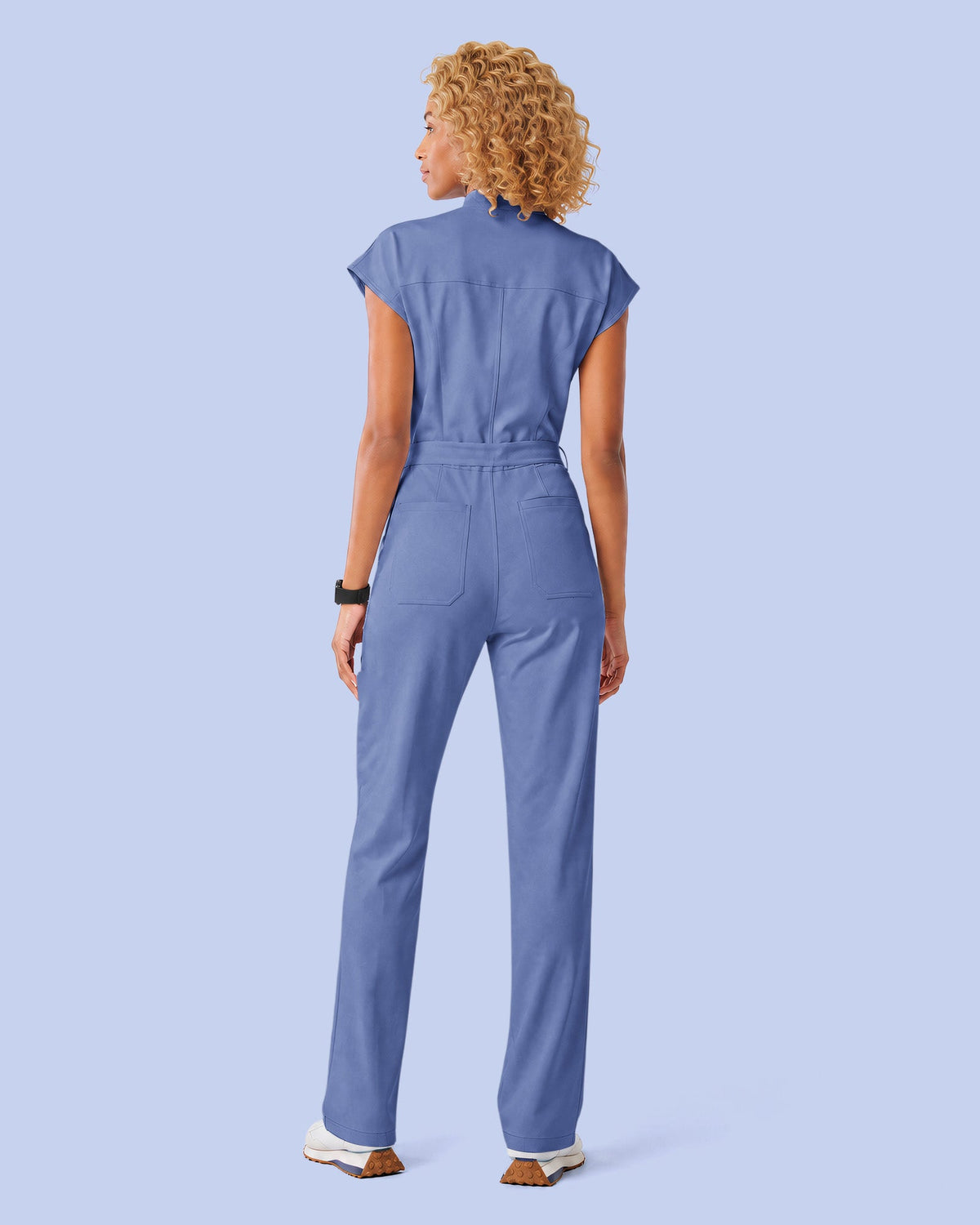 Wide Leg Jumpsuit Wedgewood - Scrubloop