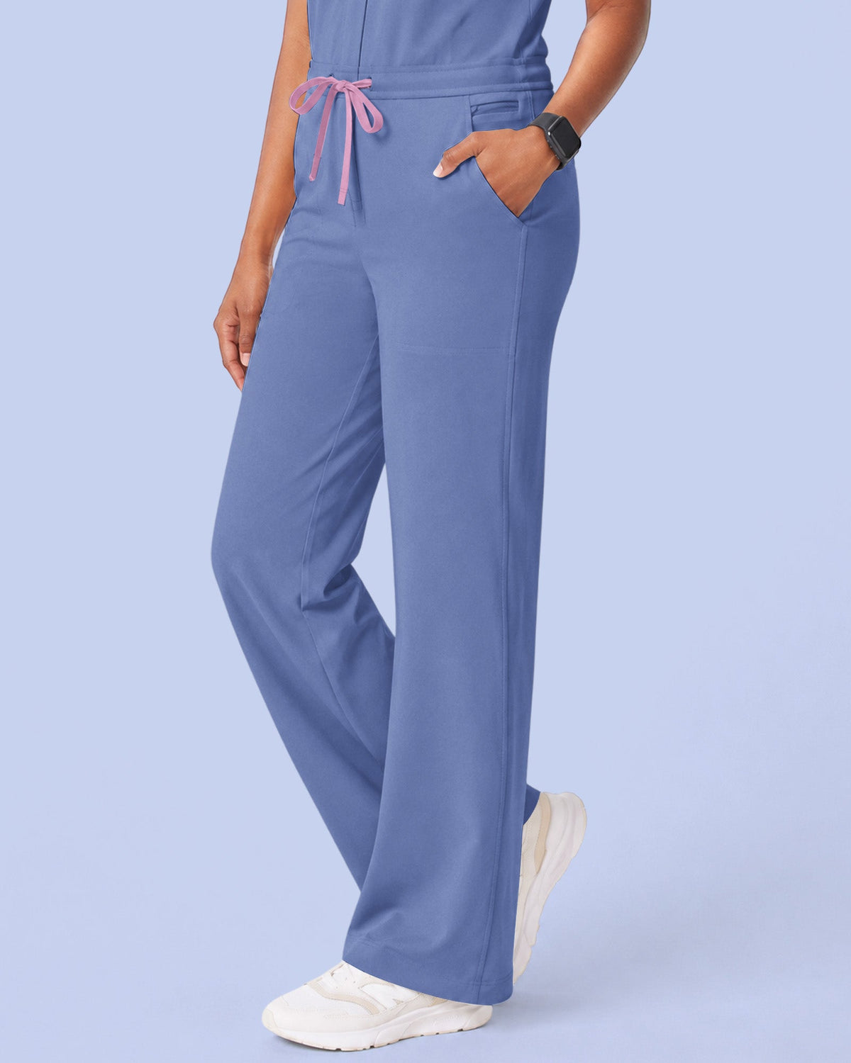 Wide Leg Jumpsuit Wedgewood - Scrubloop