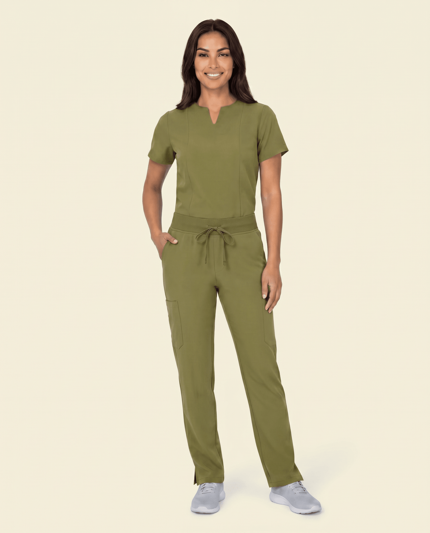 Women's 6-Pocket Cargo Pant Avocado - Scrubloop