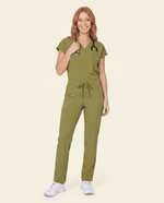 Women's 6-Pocket Cargo Pant Avocado - Scrubloop