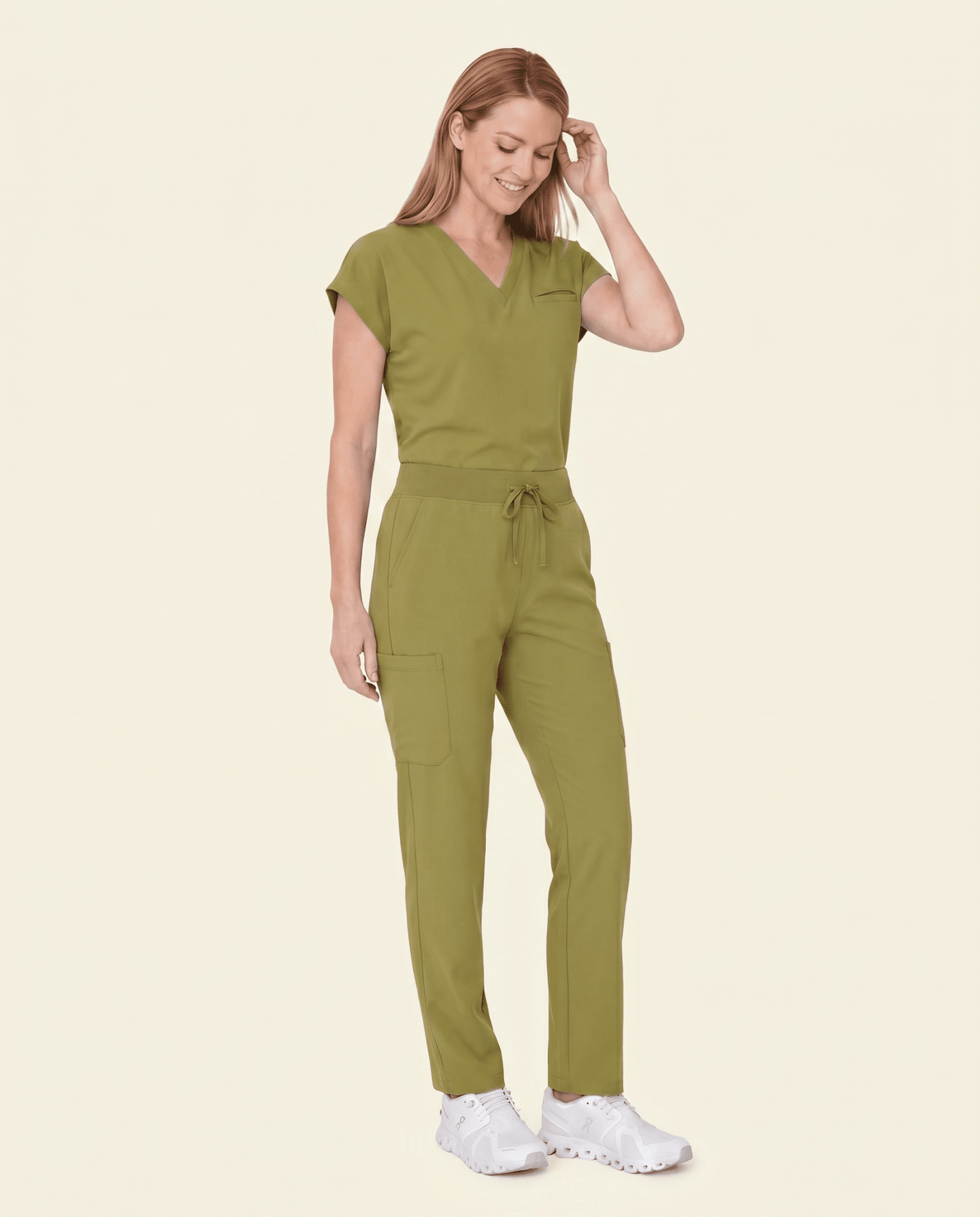 Women's 6-Pocket Cargo Pant Avocado - Scrubloop