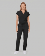 Women's 6-Pocket Cargo Pant Black - Scrubloop