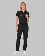 Women's 6-Pocket Cargo Pant Black - Scrubloop