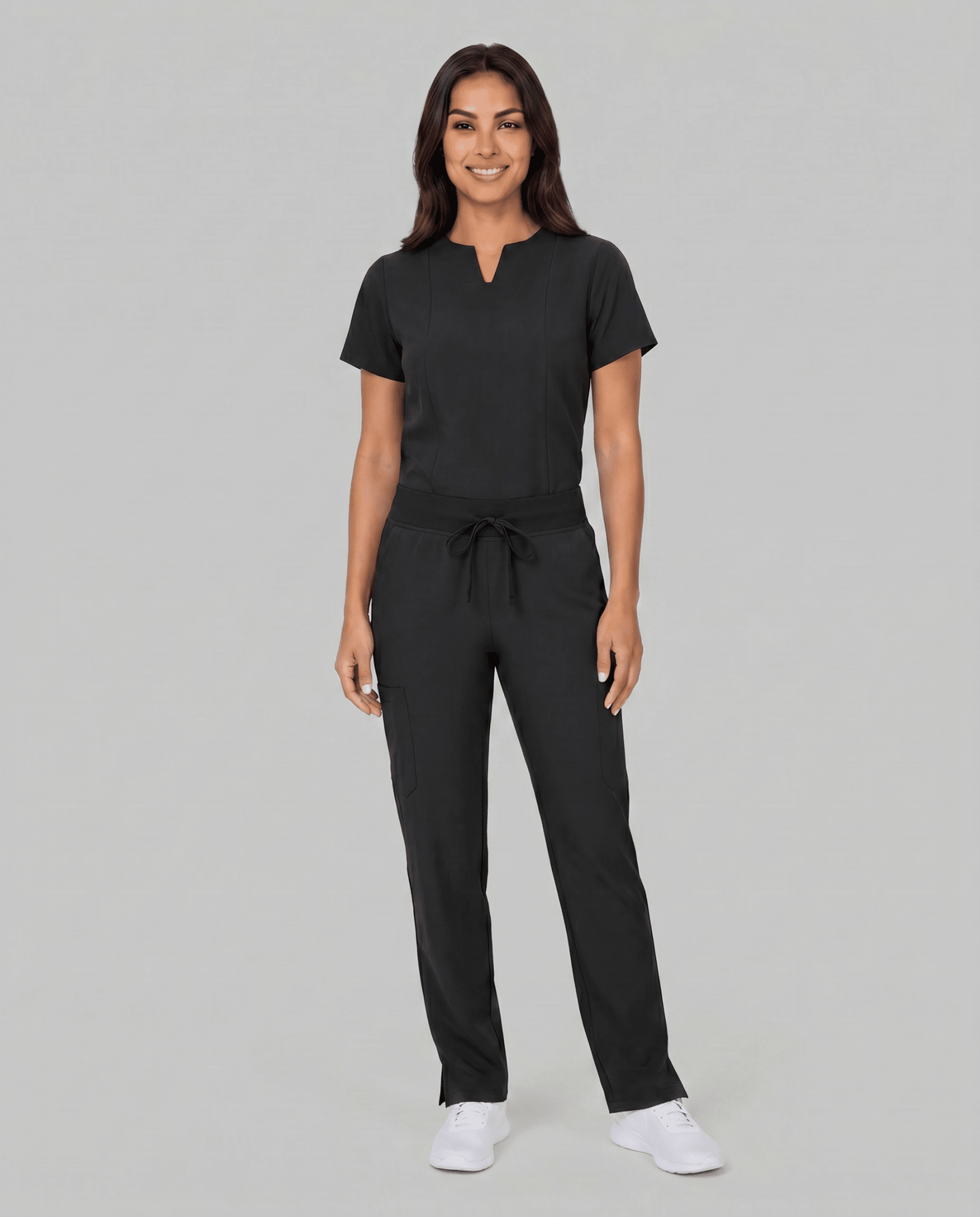 Women's 6-Pocket Cargo Pant Black - Scrubloop