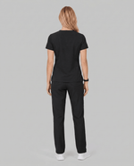 Women's 6-Pocket Cargo Pant Black - Scrubloop