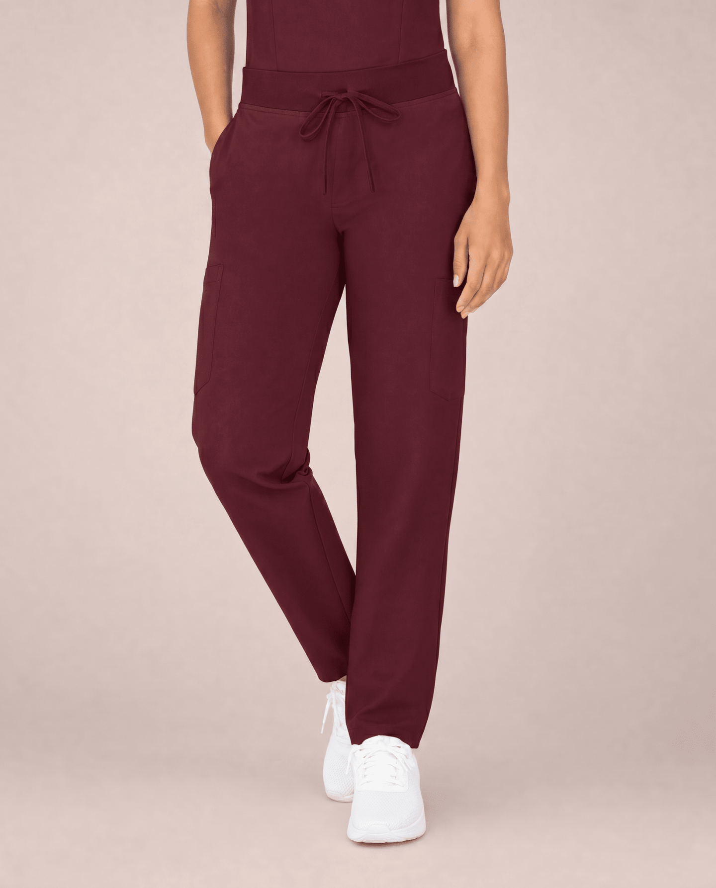 Women's 6-Pocket Cargo Pant Burgundy - Scrubloop