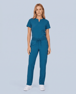 Women's 6-Pocket Cargo Pant Caribbean Blue - Scrubloop