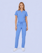 Women's 6-Pocket Cargo Pant Ceil Blue - Scrubloop